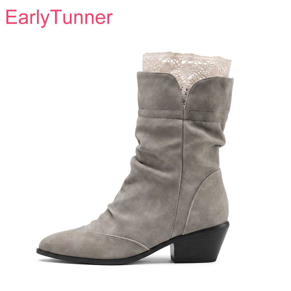 Women'S Shoes In Size 12 - 2026 Winter Fashion Women Mid Calf