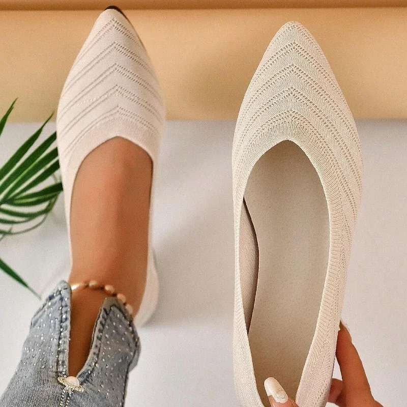 Women Shoes Casual - Women's Pointed Toe Flat Shoes Solid