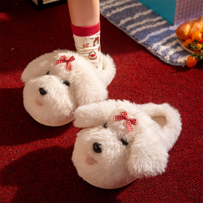 Women'S Shoes Hush Puppies - ZUOFU Women Cute Maltese Dog Bow