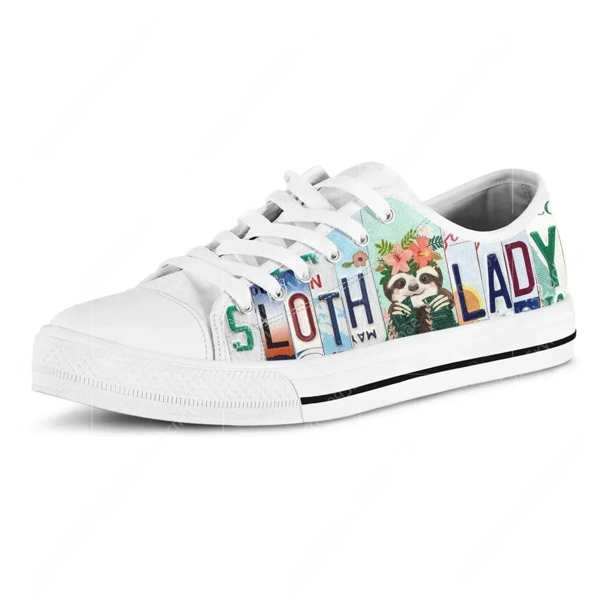 License Plate Sloth Lady Cute  - Women'S Shoes In Size 12 评论和价格