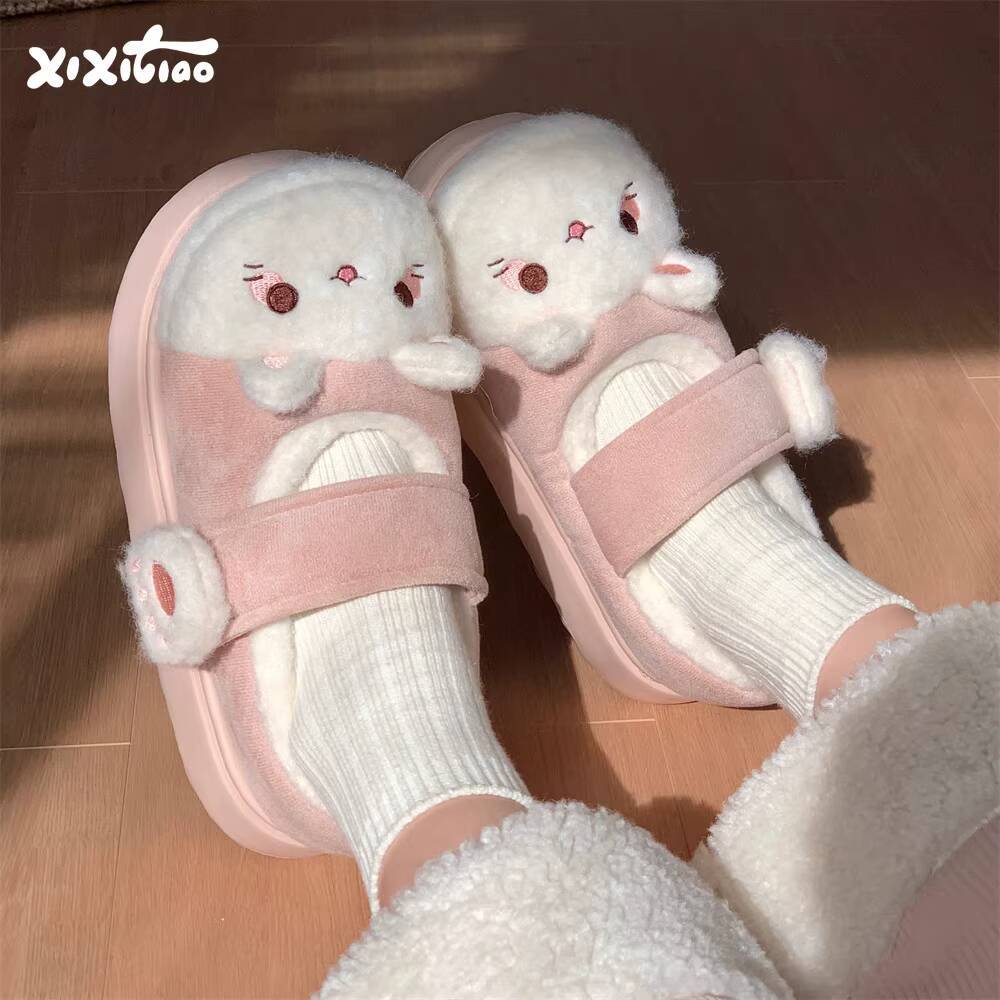 Winter Home Slippers Soft Cute - Women Shoes Winter 评论和价格