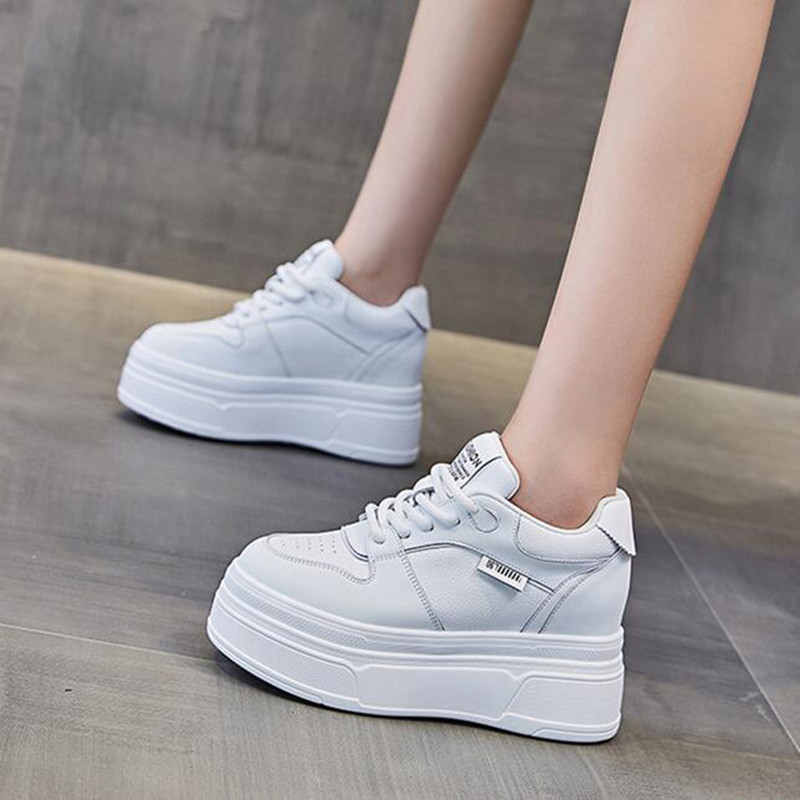 9CM Genuine Leather NEW Brand  - Women Shoes Running 评论和价格
