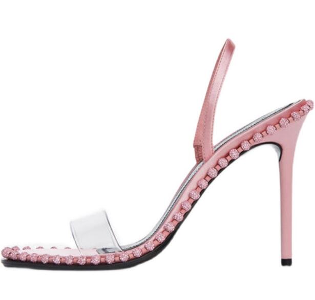 Summer Girls Pink Black White  - Clear Strap Heel 评论和价格