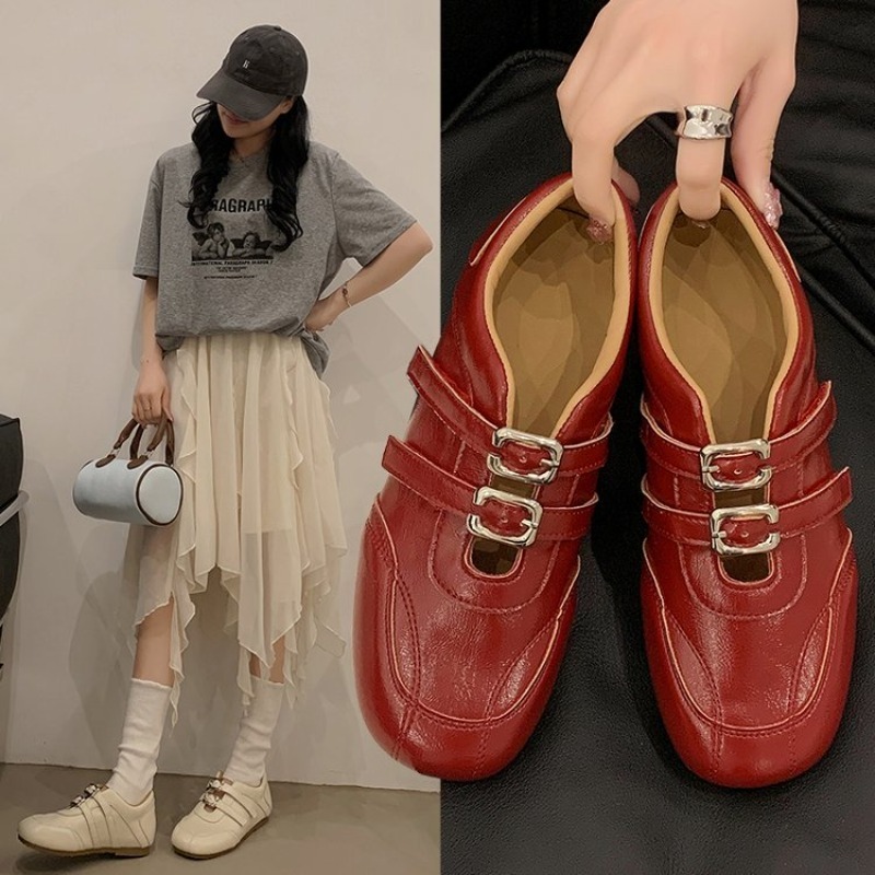 Fashion Women Round Toe Double - Loafer Flat Women 评论和价格