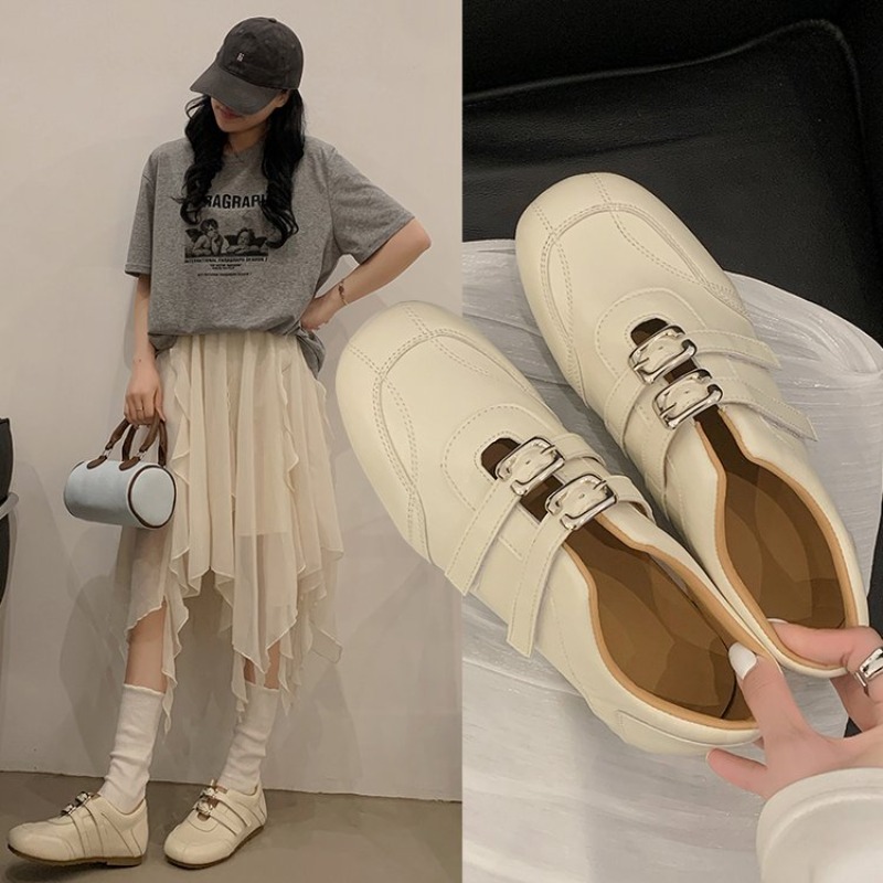 Fashion Women Round Toe Double - Loafer Flat Women 评论和价格