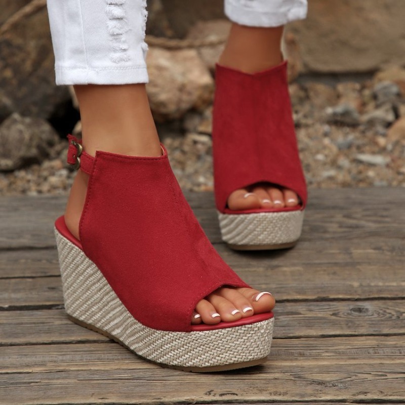Women Sandals Summer Wedge Pla - Espadrille Wedge Shoes 评论和价格