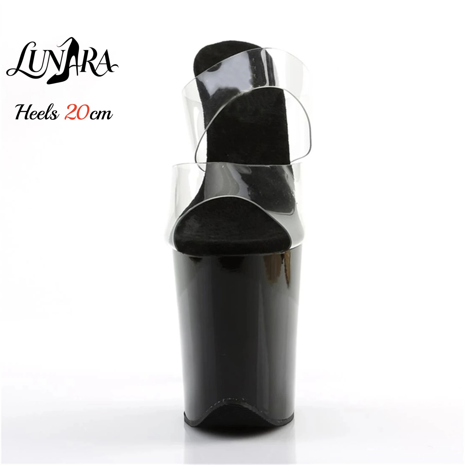 20cm Clear PVC Strappy Ultra H - Clear Strap Heel 评论和价格