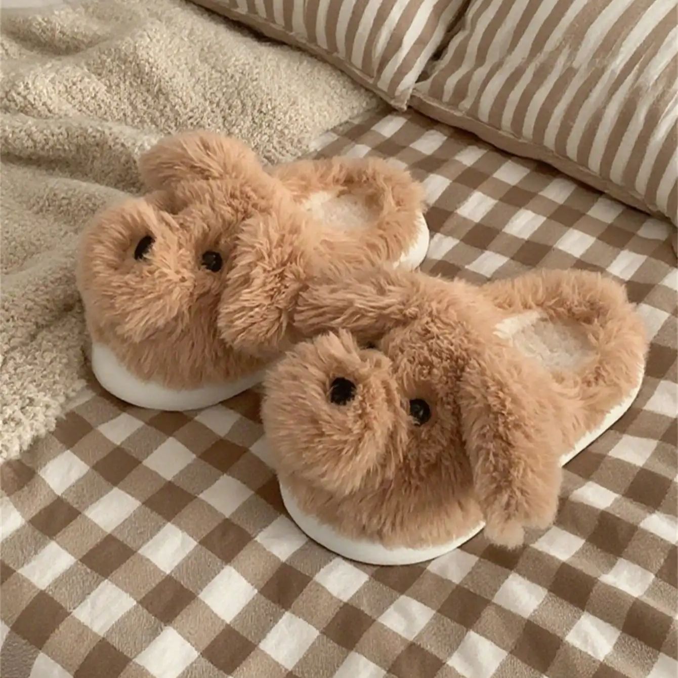 Women House Fur Slippers Casua - Women Shoes Winter 评论和价格