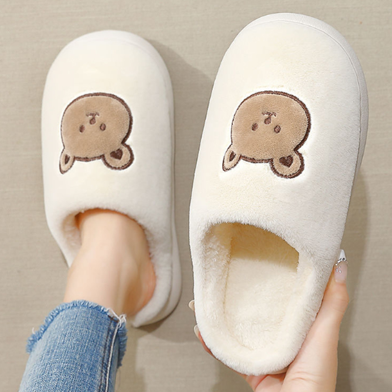 Cute Bear Cotton Slippers for  - Women'S Shoes For Fall 评论和价格
