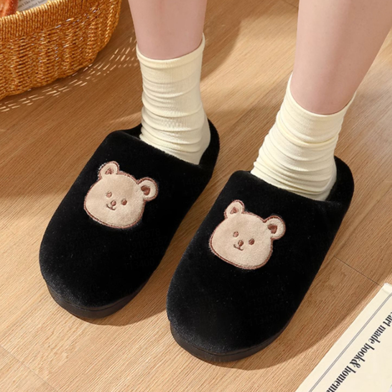 Cute Bear Cotton Slippers for  - Women'S Shoes For Fall 评论和价格
