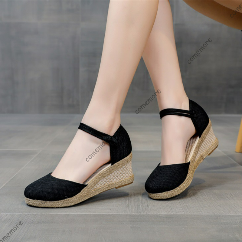 Comemore Sandals High Heel Sum - Espadrille Wedge Shoes 评论和价格