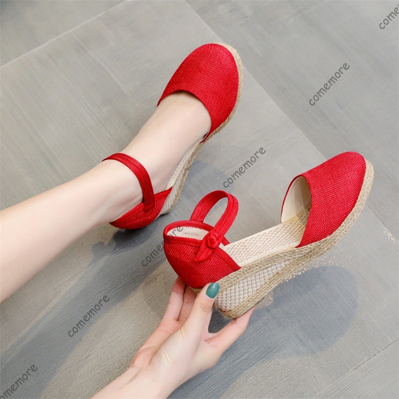 Comemore Sandals High Heel Sum - Espadrille Wedge Shoes 评论和价格