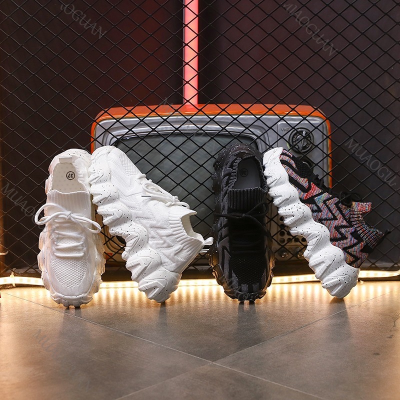 Women Chunky Sneakers Breathab - Women Shoes Running 评论和价格