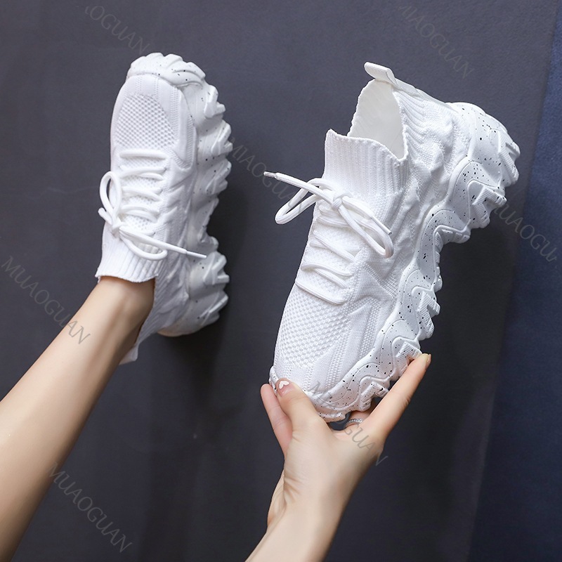 Women Chunky Sneakers Breathab - Women Shoes Running 评论和价格