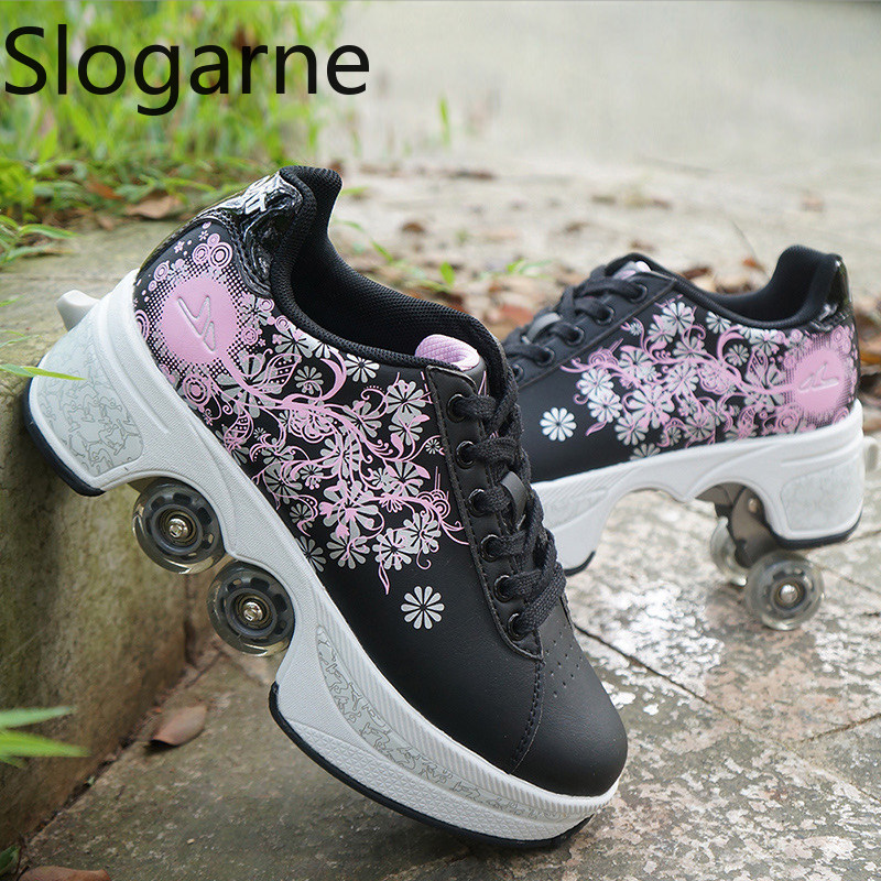 Women 4 Wheels Deformation Rol - Women Shoes Running 评论和价格