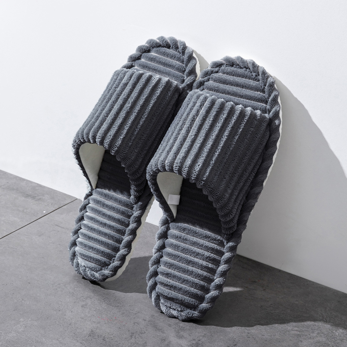 Open-Toe Breathable House Slip - Women Shoes Winter 评论和价格