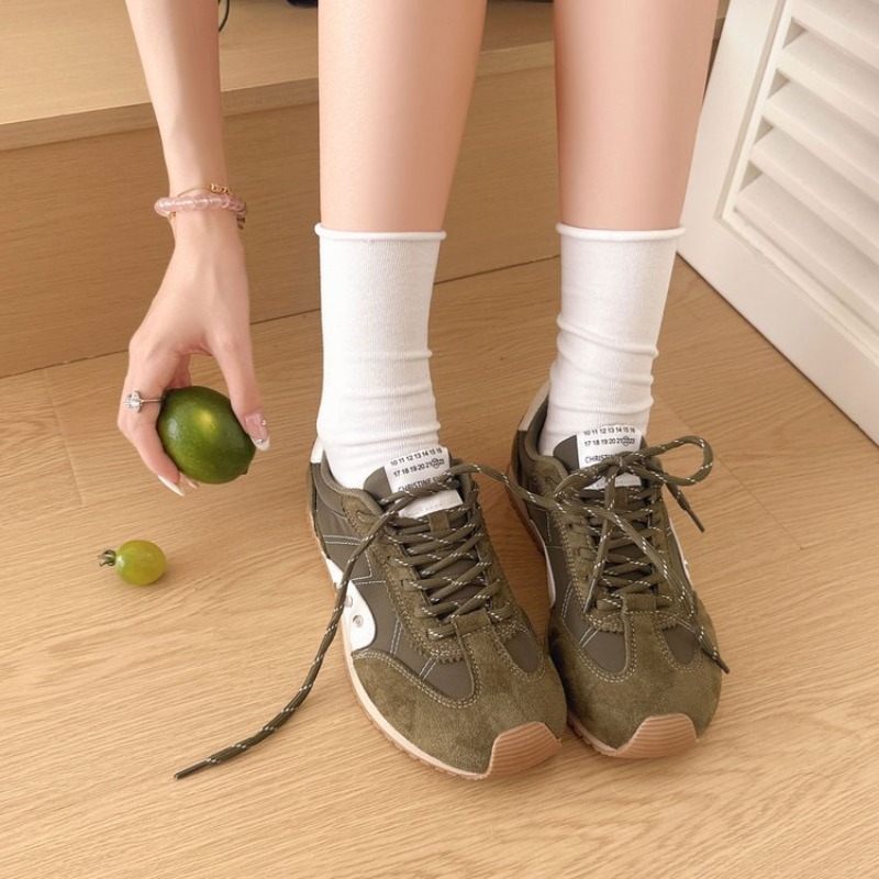 Retro Color Block Sneakers Wom - Women Shoes Running 评论和价格