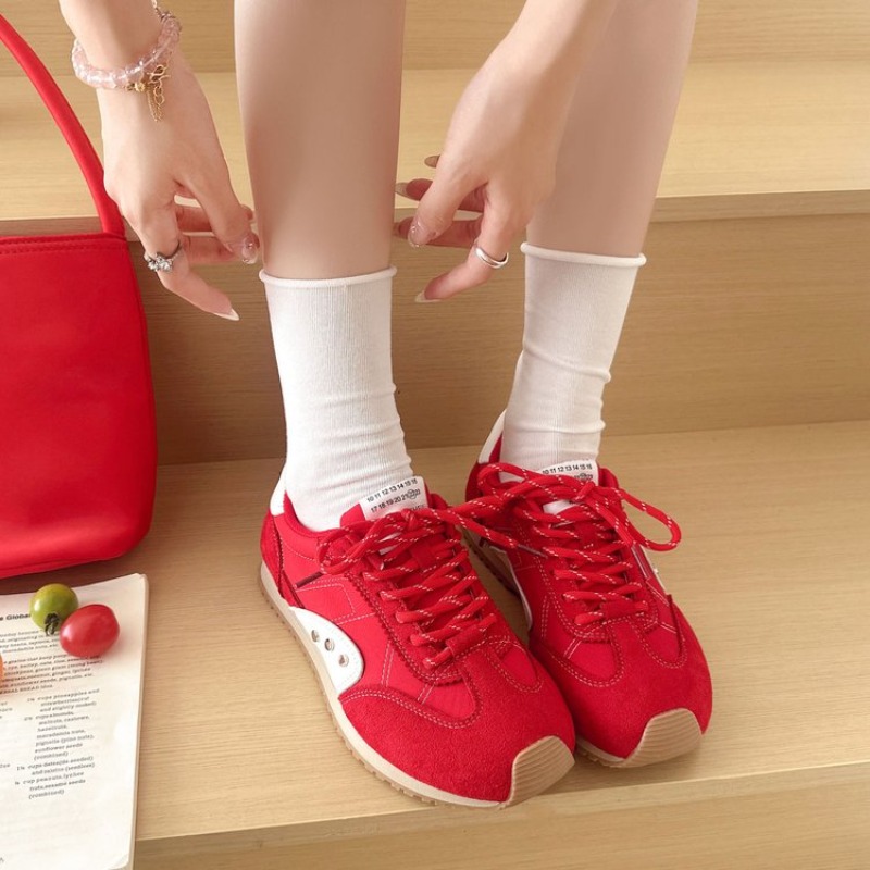Retro Color Block Sneakers Wom - Women Shoes Running 评论和价格