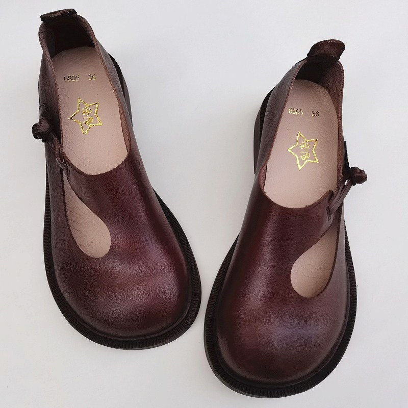 Careaymade-Genuine Leather Big - Women Shoes Casual 评论和价格