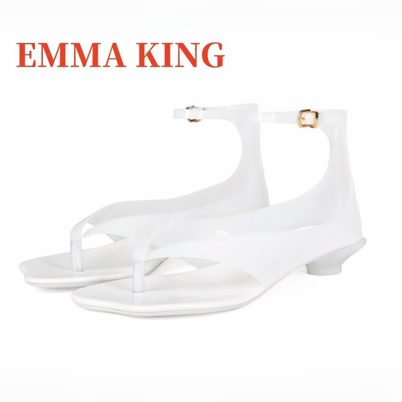 Women's Thong Jelly Sandals,20 - Clear Strap Heel 评论和价格