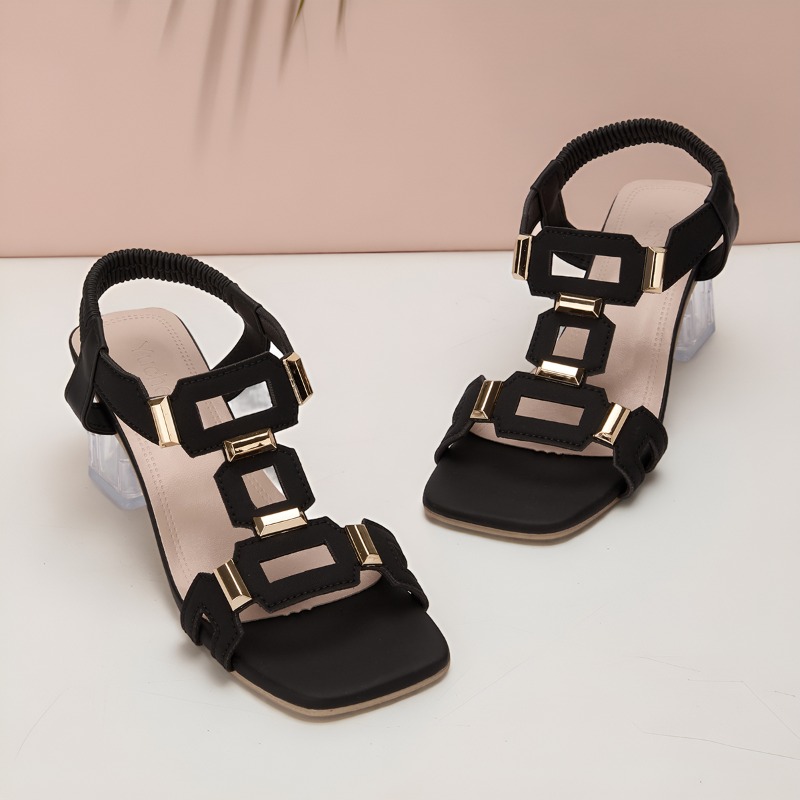 Fashion Plus Size Simple Elega - Clear Strap Heel 评论和价格