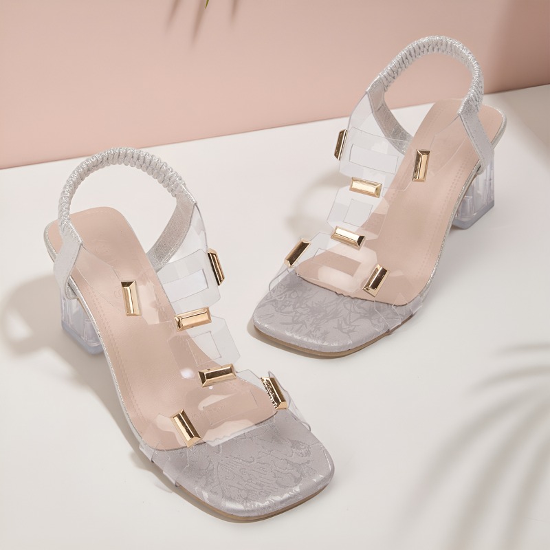 Fashion Plus Size Simple Elega - Clear Strap Heel 评论和价格