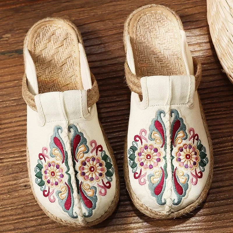 Women Casual Linen Handmade Em - Women'S Shoes Vegan 评论和价格