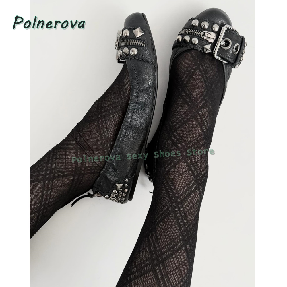Rivet Belt Buckle Mary Jane Sh - Women Shoes Casual 评论和价格