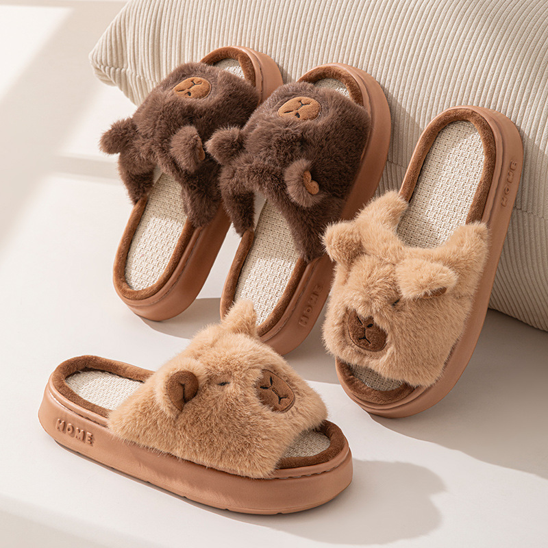 Hemp Cartoon Women's Slippers  - Loafer Flat Women 评论和价格