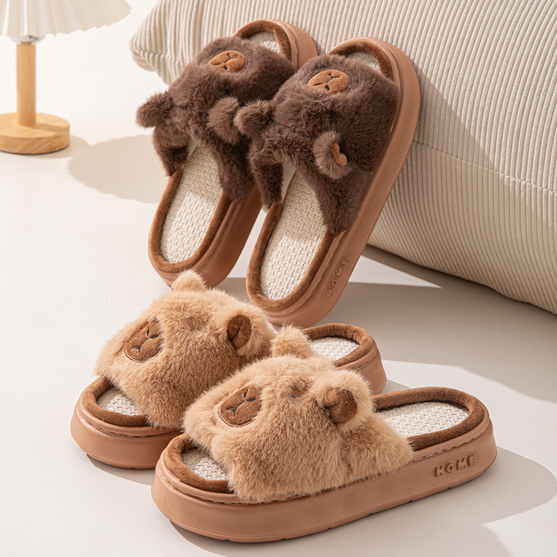 Hemp Cartoon Women's Slippers  - Loafer Flat Women 评论和价格