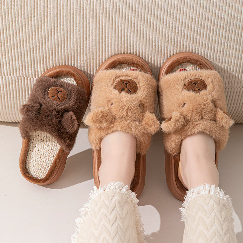 Hemp Cartoon Women's Slippers  - Loafer Flat Women 评论和价格