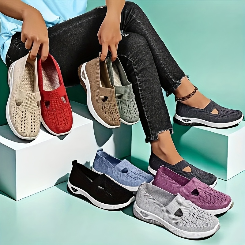 Womens Spring Summer Knit Slip - Women'S Shoes With Arch Support 评论和价格