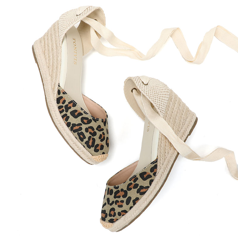 Women Wedge Sandals 7CM Lace U - Espadrille Wedge Shoes 评论和价格