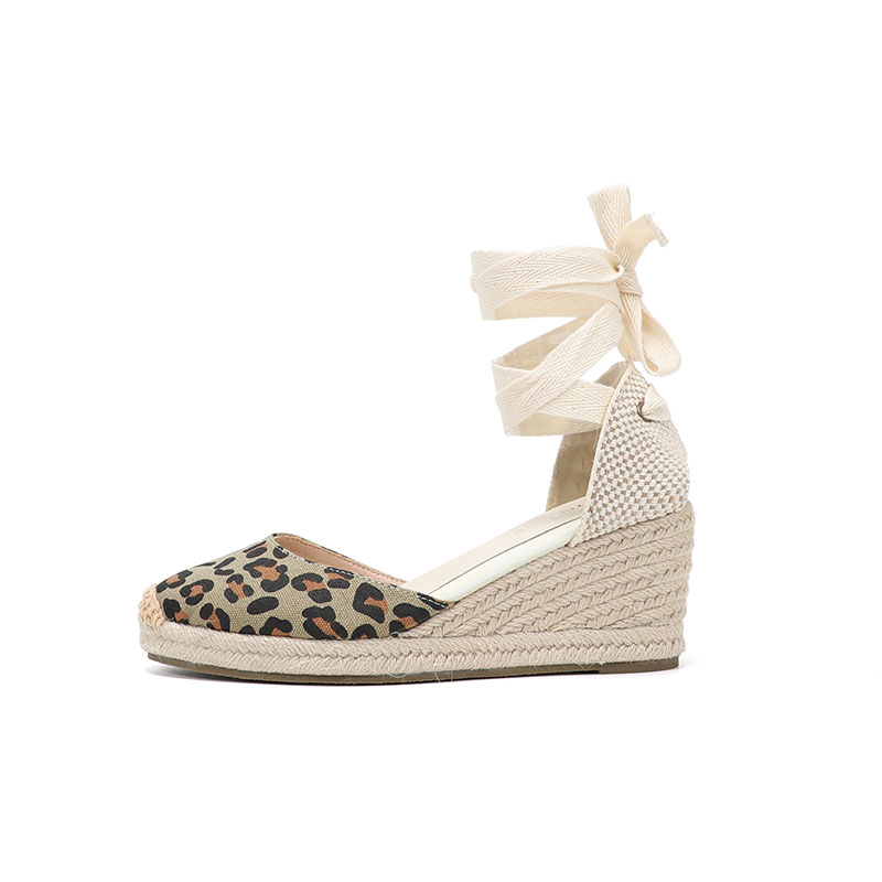 Women Wedge Sandals 7CM Lace U - Espadrille Wedge Shoes 评论和价格