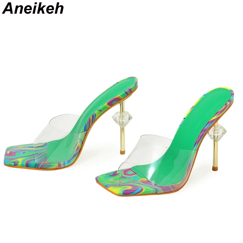 Aneikeh NEW Sexy Strange Trans - Clear Strap Heel 评论和价格